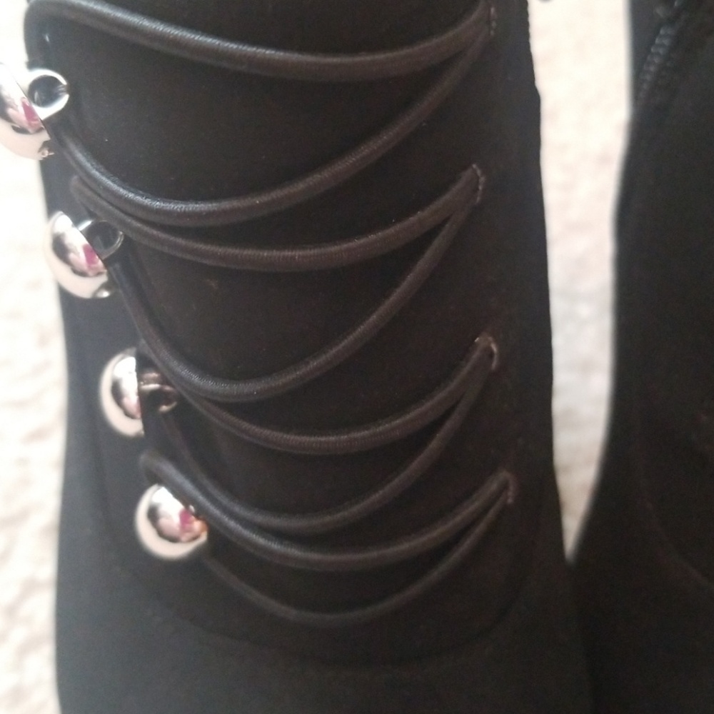 Top Moda Black Ankle Boots Size 5 - Picture 8 of 8